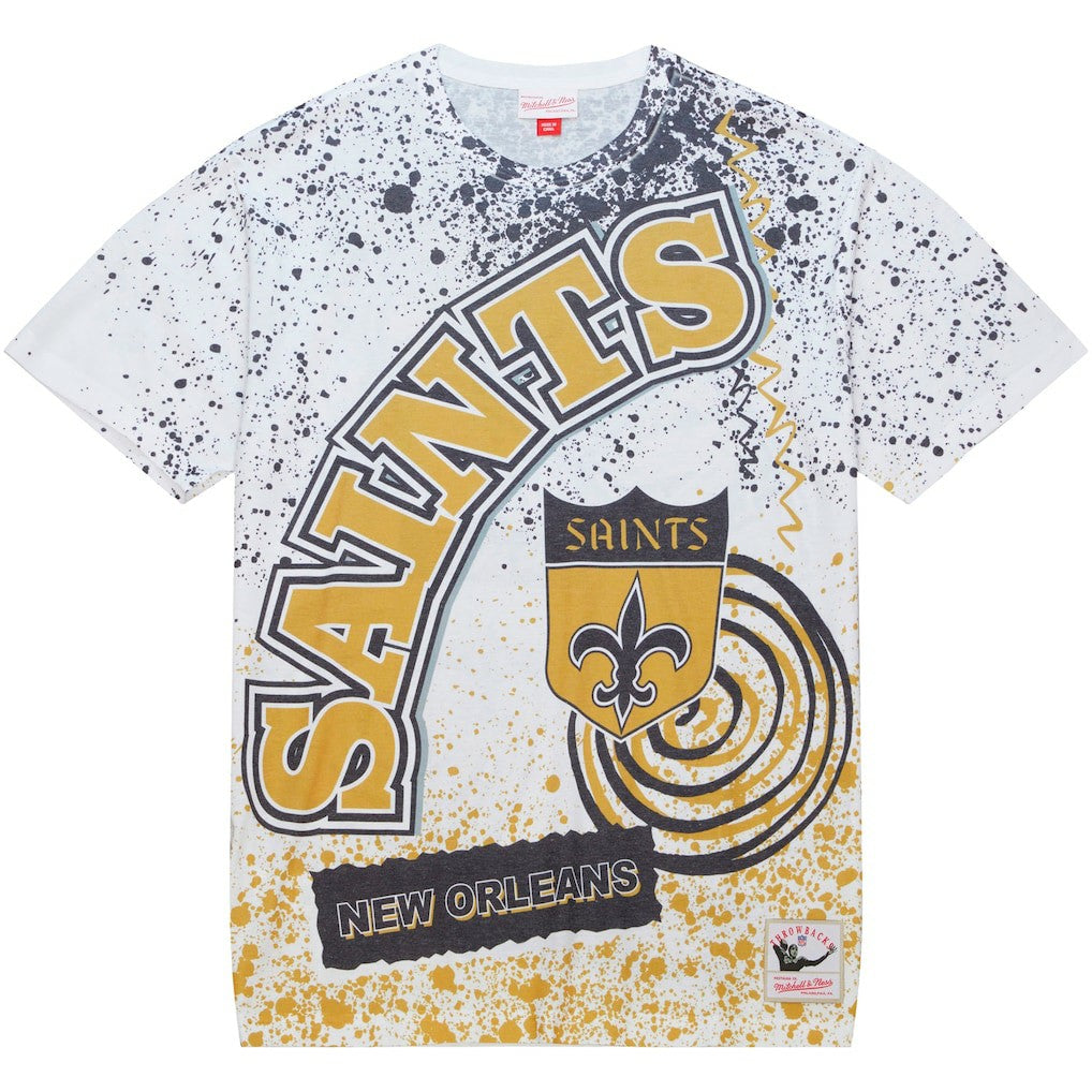 Mitchell & Ness New Orleans Saints Team Burst Sublimated T-Shirt White