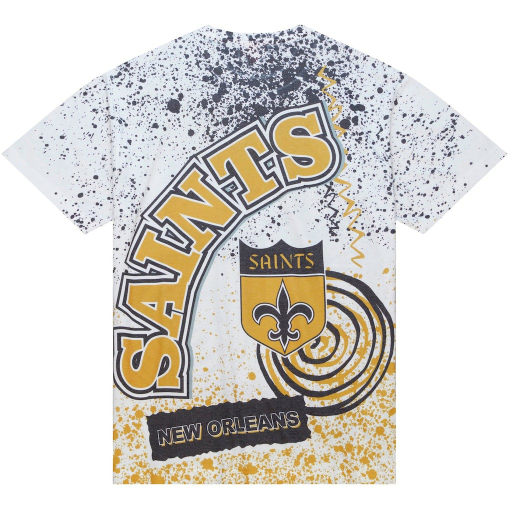 Mitchell & Ness New Orleans Saints Team Burst Sublimated T-Shirt White