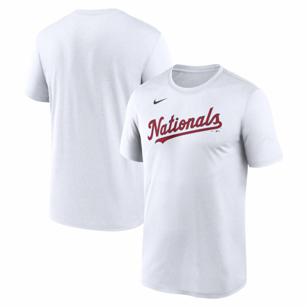 Washington Nationals Nike New Legend Wordmark Dri-FIT T-Shirt - White - Nike Lifestyle