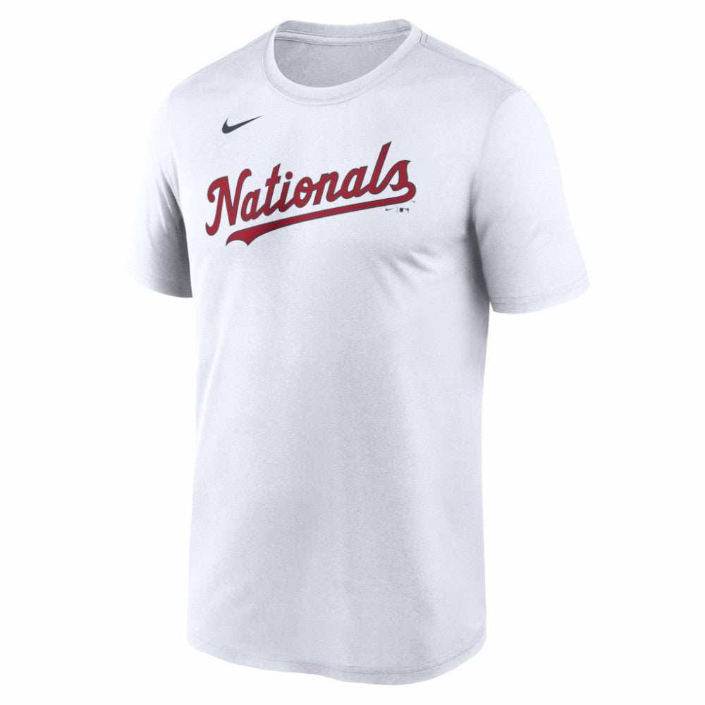 Washington Nationals Nike New Legend Wordmark Dri-FIT T-Shirt - White - Nike Lifestyle