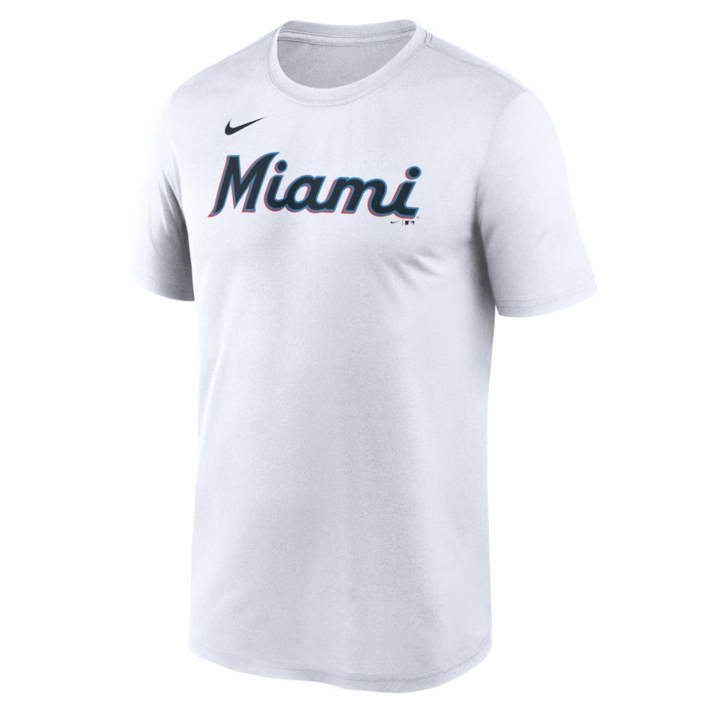 Miami Marlins Nike New Legend Wordmark Dri-FIT T-Shirt - White - Nike Online