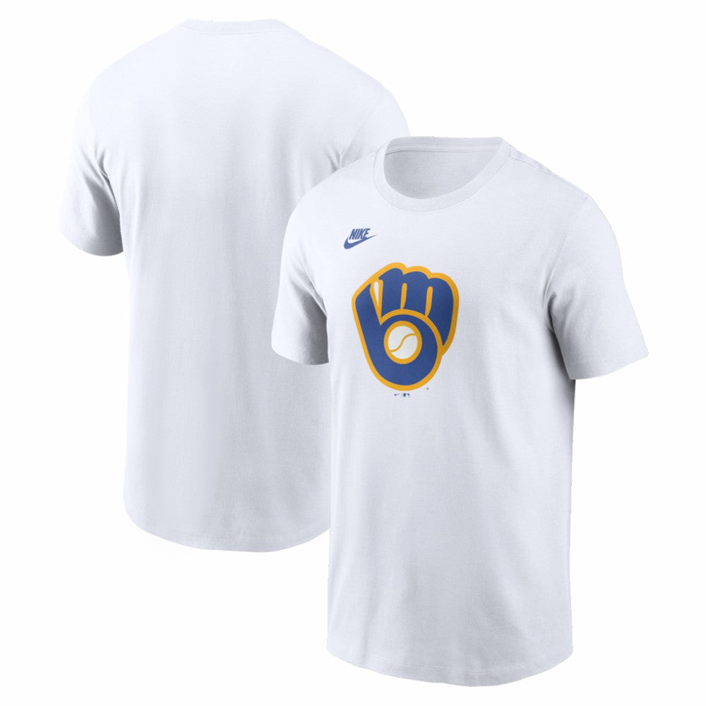 Milwaukee Brewers Nike Cooperstown Collection Logo T-Shirt - White - Nike Lifestyle