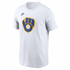 Milwaukee Brewers Nike Cooperstown Collection Logo T-Shirt - White - Nike Lifestyle