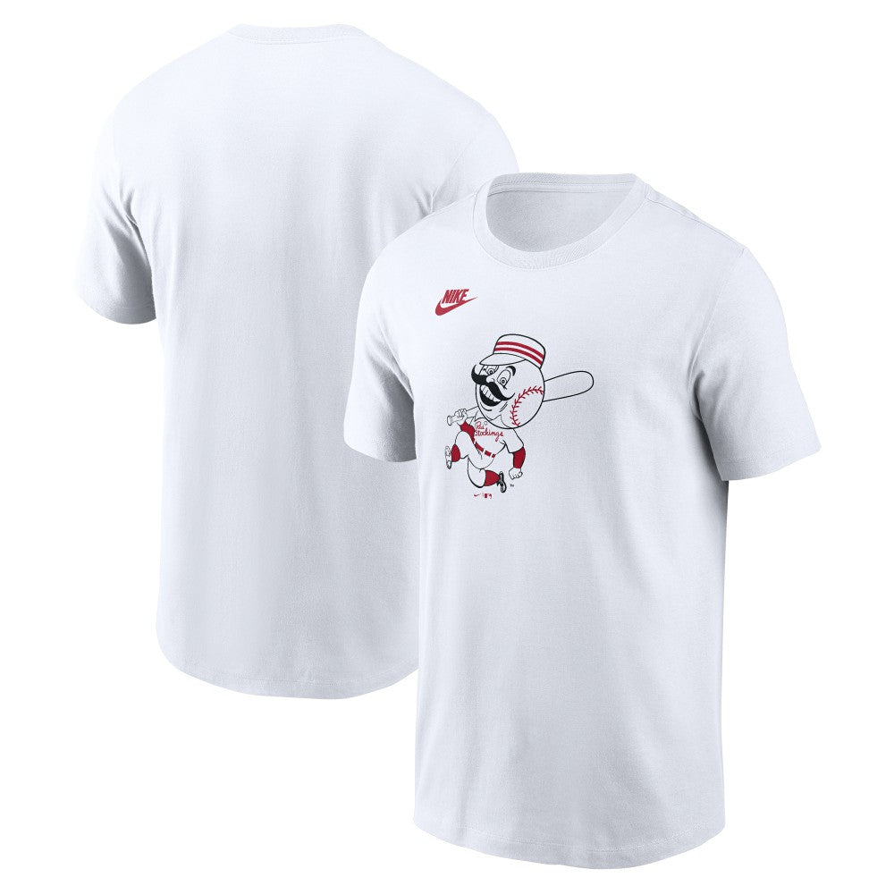 Cincinnati Reds Nike Cooperstown Collection Logo T-Shirt - White - Nike Sale