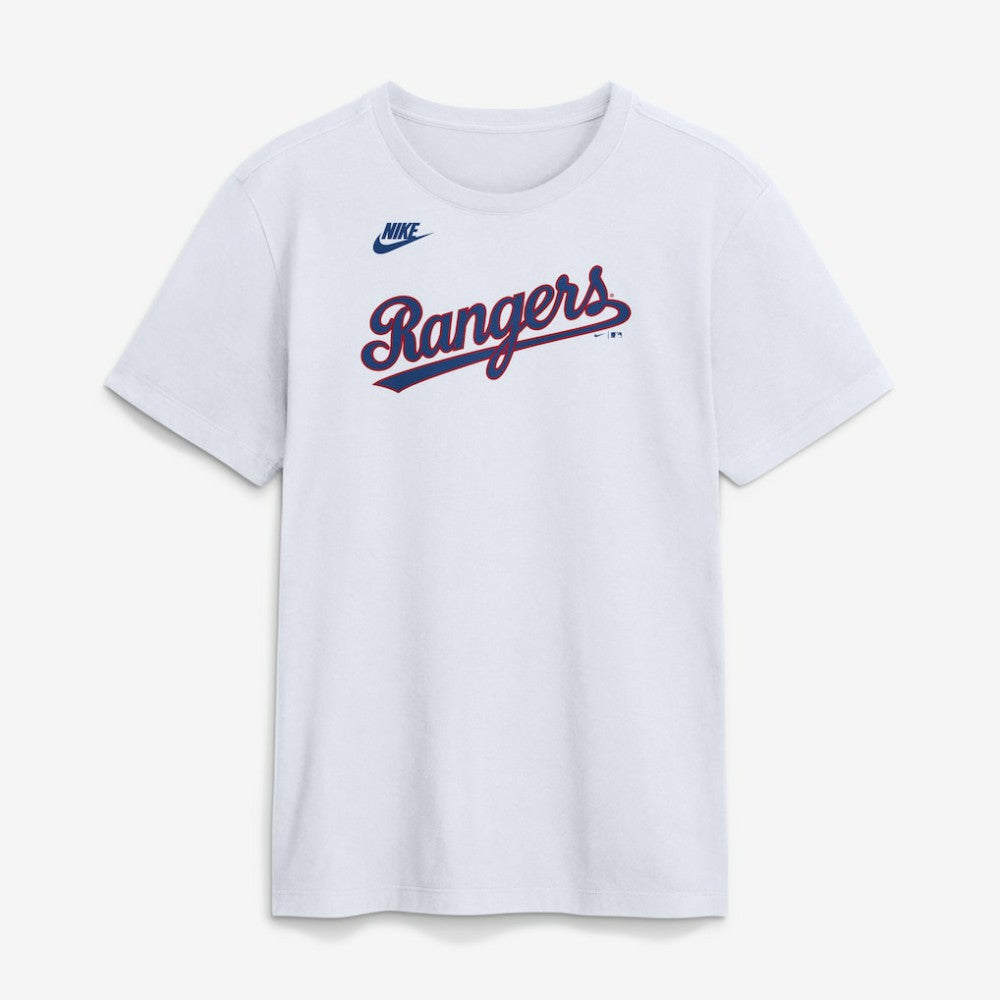 Texas Rangers Nike Cooperstown Collection Wordmark T-Shirt - White - Nike Lifestyle