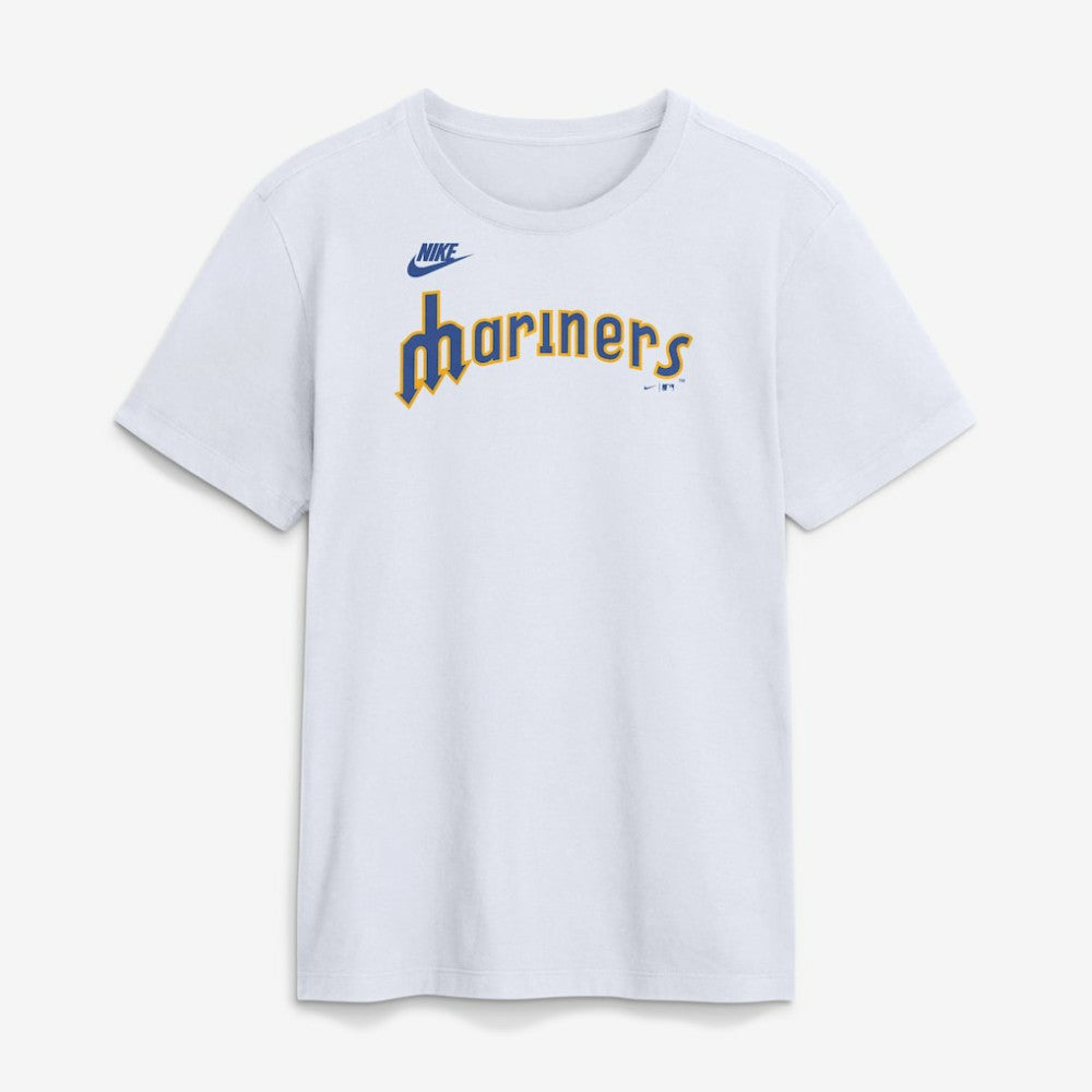 Seattle Mariners Nike Cooperstown Collection Wordmark T-Shirt - White - Nike Lifestyle