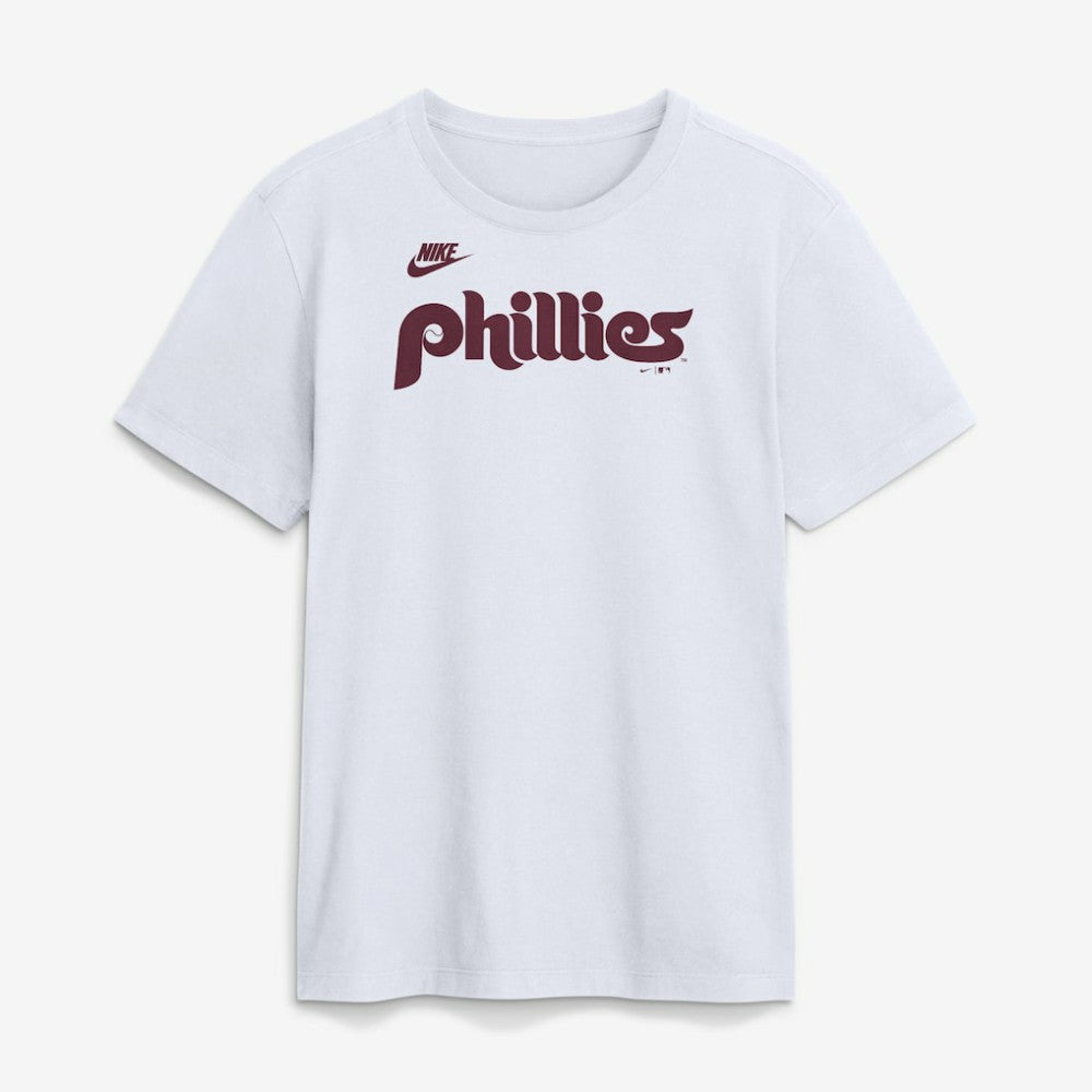 Philadelphia Phillies Nike Cooperstown Collection Wordmark T-Shirt - White - Nike Online
