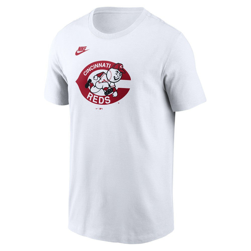 Cincinnati Reds Nike Cooperstown Collection Wordmark T-Shirt - White - Nike on Sale
