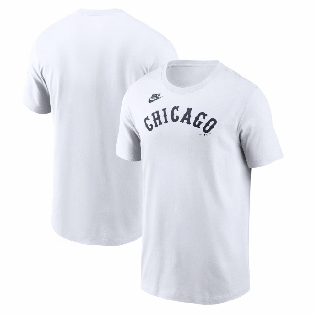 Chicago White Sox Nike Cooperstown Collection Wordmark T-Shirt - White - Nike Lifestyle