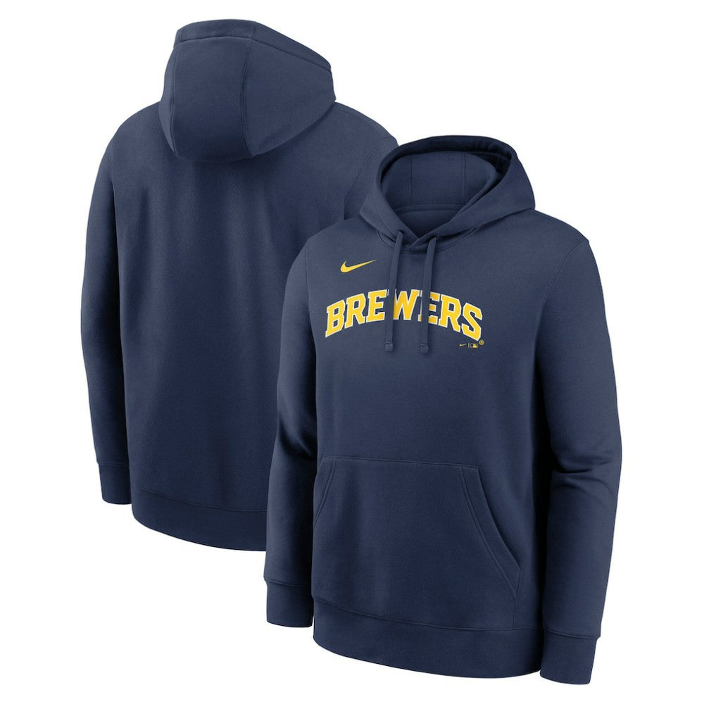 Milwaukee Brewers Nike Dri-Fit Club Hoodie - Navy - Nike Lifestyle