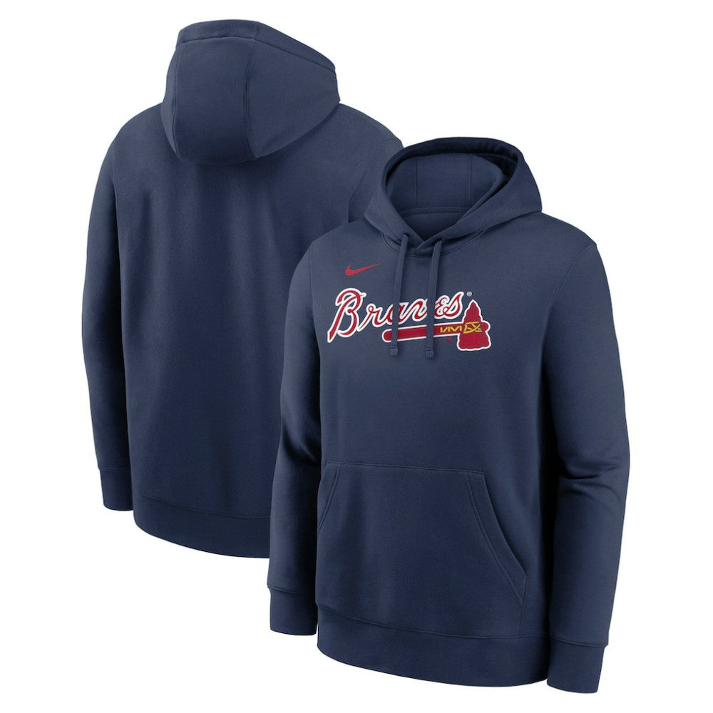 Atlanta Braves Nike Dri-Fit Club Hoodie - Navy - Nike Discount