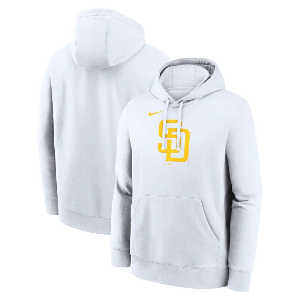 San Diego Padres Nike Logo Club Hoodie - White - Nike Online
