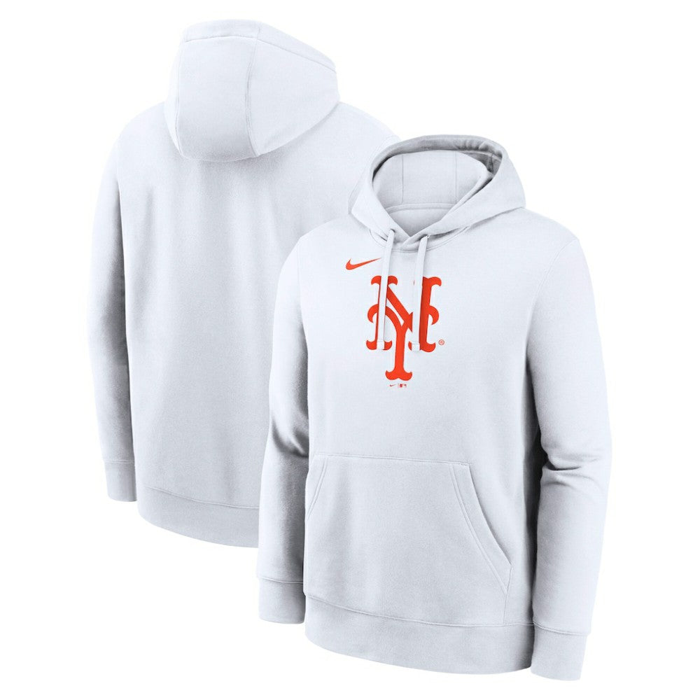 New York Mets Nike Logo Club Hoodie - White - Nike on Sale