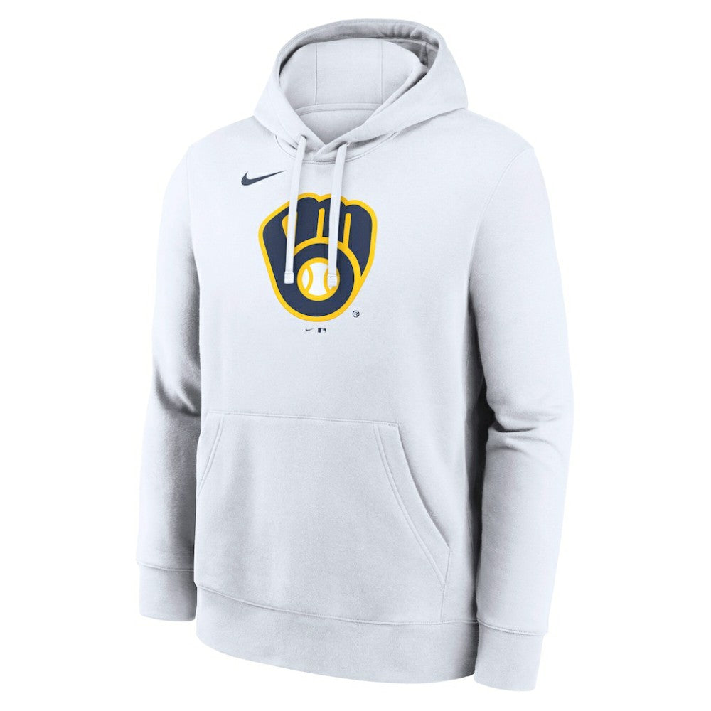 Milwaukee Brewers Nike Logo Club Hoodie - White - Nike Sale