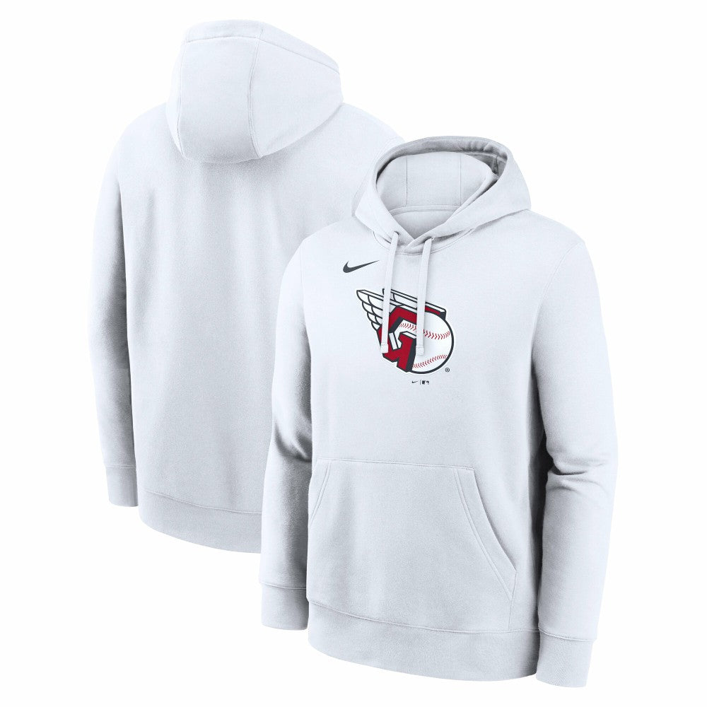 Cleveland Guardians Nike Logo Club Hoodie - White - Nike Online