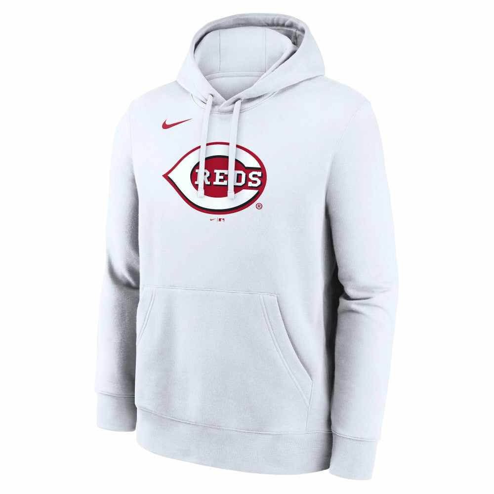Cincinnati Reds Nike Logo Club Hoodie - White - Nike on Sale