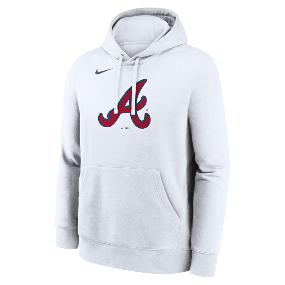 Atlanta Braves Nike Logo Club Hoodie - White - Nike Discount