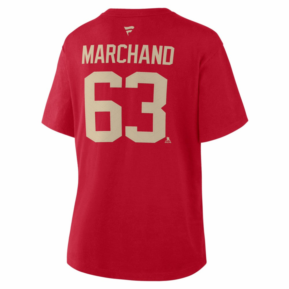 Brad Marchand Florida Panthers Fanatics Women's 2026 NHL Winter Classic Authentic Stack Name & Number T-Shirt - Red - NHL 2001783618