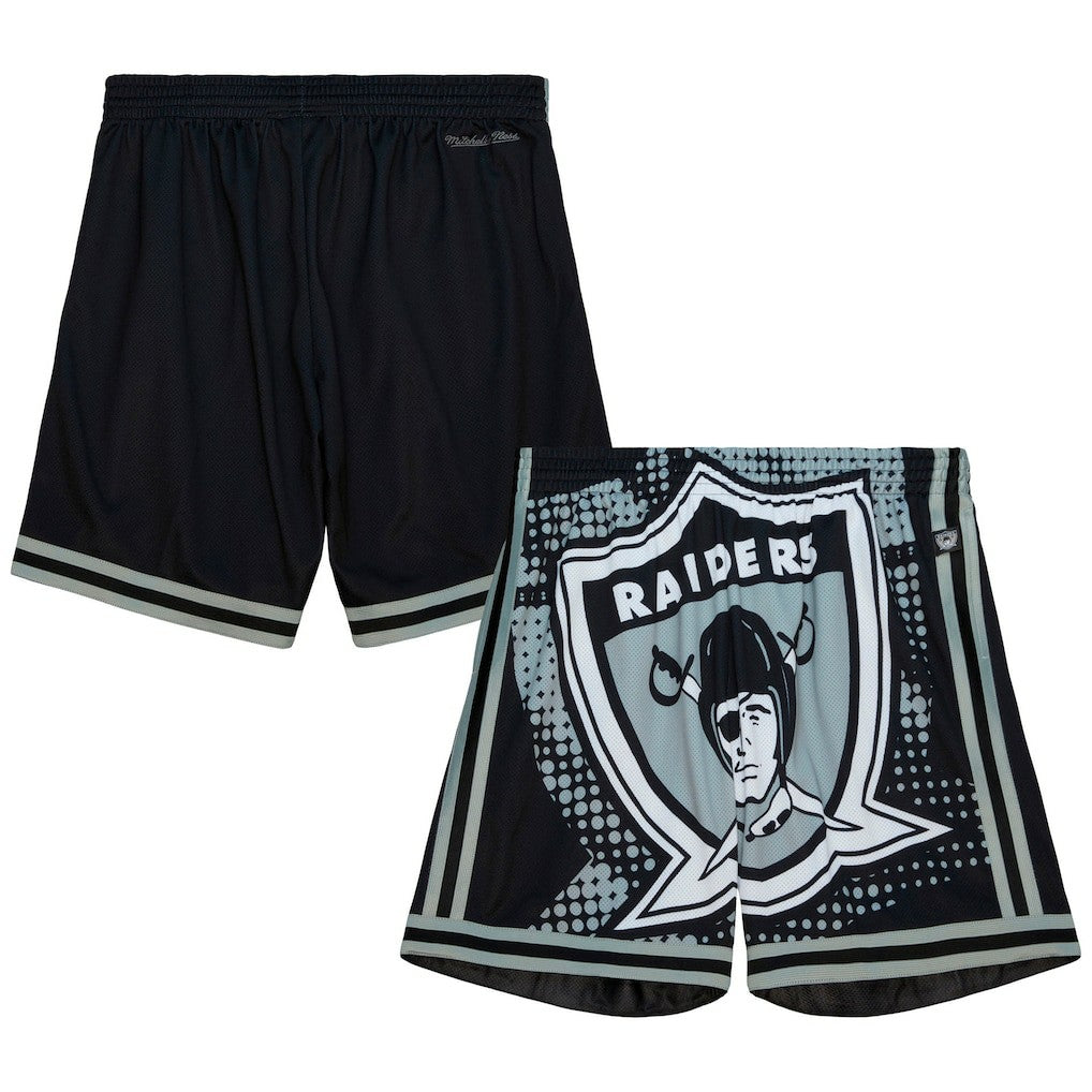 Mitchell & Ness Las Vegas Raiders Big Face 7.0 Fashion Shorts Black