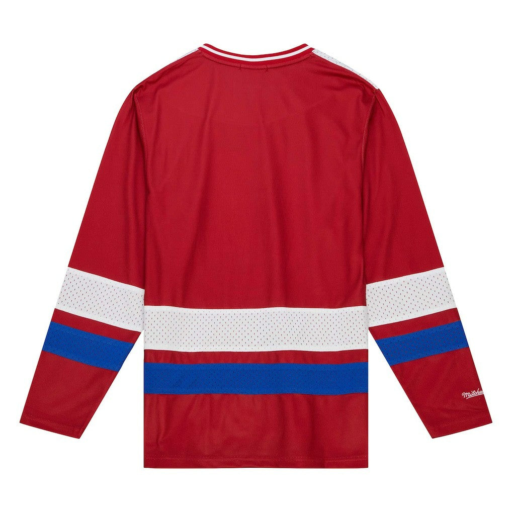Mitchell & Ness Buffalo Bills Women's Big Face 7.0 Long Sleeve Jersey T-Shirt Red