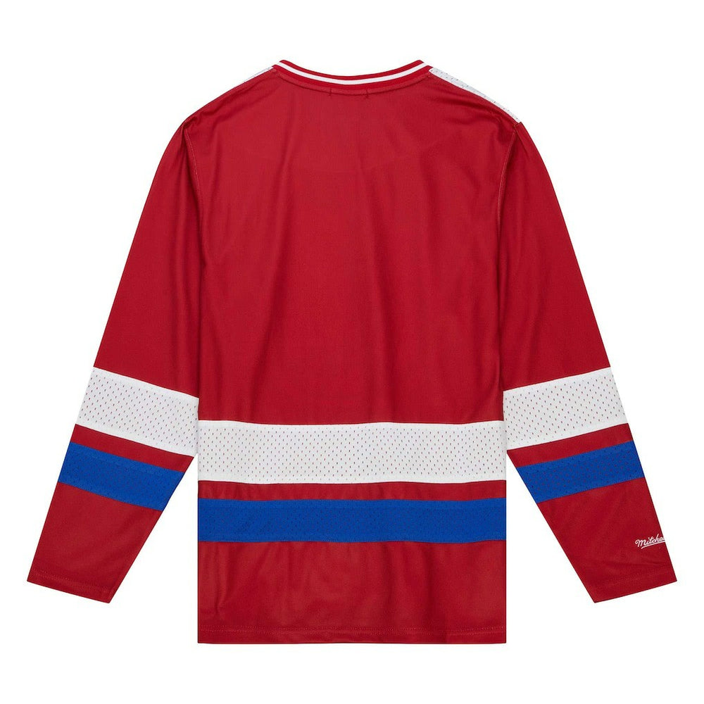 Mitchell & Ness Buffalo Bills Women's Big Face 7.0 Long Sleeve Jersey T-Shirt Red