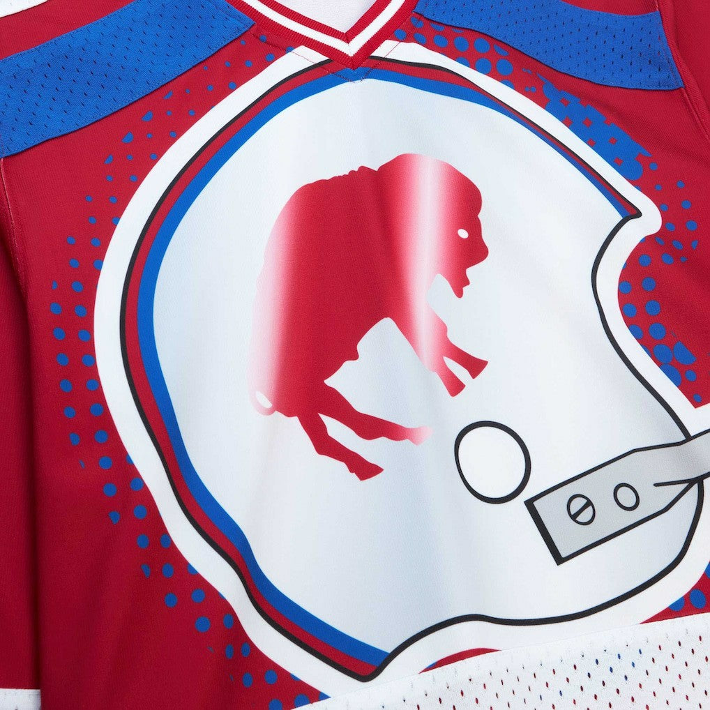 Mitchell & Ness Buffalo Bills Women's Big Face 7.0 Long Sleeve Jersey T-Shirt Red