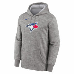 Toronto Blue Jays Nike Primary Logo Therma Hoodie - Heather Gray - Nike on Sale