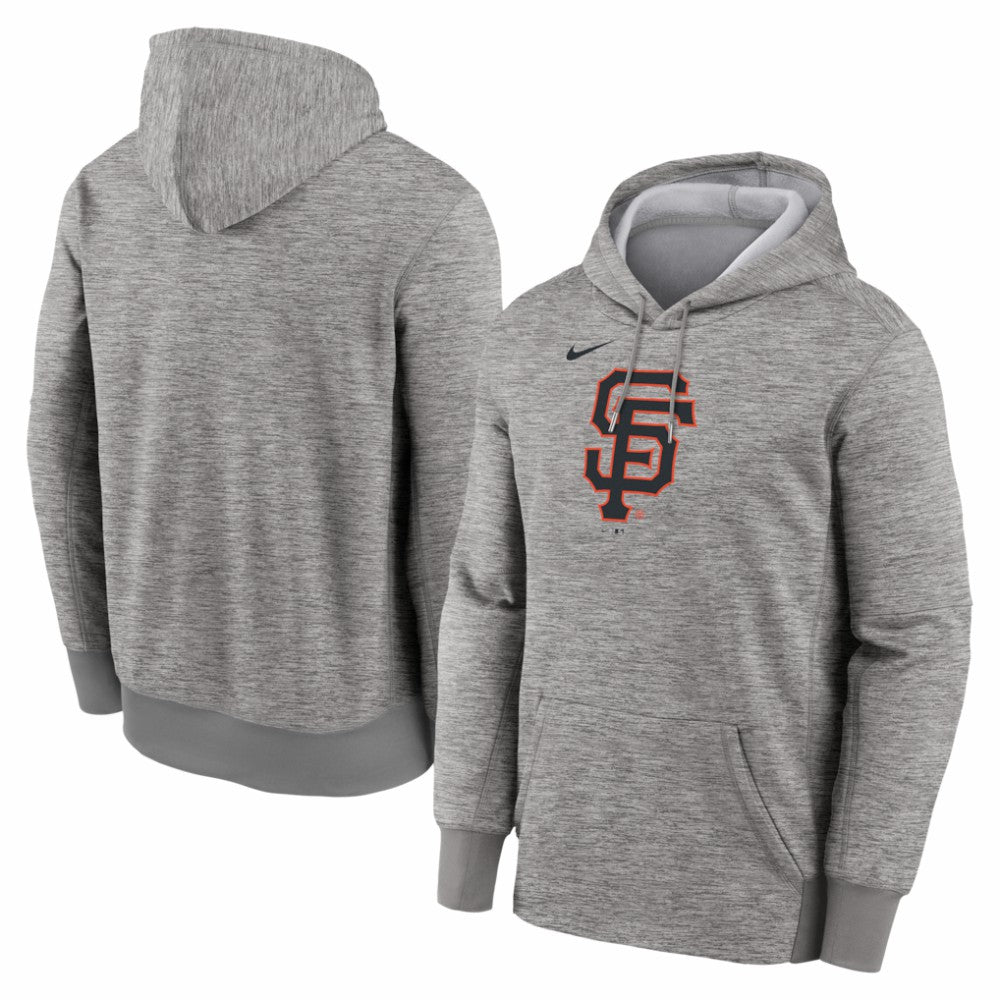 San Francisco Giants Nike Primary Logo Therma Hoodie - Heather Gray - Nike Discount