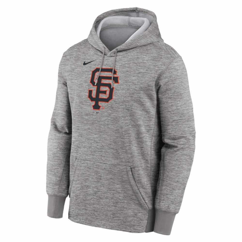 San Francisco Giants Nike Primary Logo Therma Hoodie - Heather Gray - Nike Discount