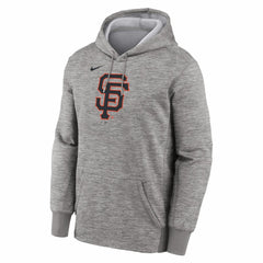 San Francisco Giants Nike Primary Logo Therma Hoodie - Heather Gray - Nike Discount