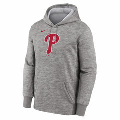 Philadelphia Phillies Nike Primary Logo Therma Hoodie - Heather Gray - Nike Lifestyle
