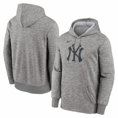 New York Yankees Nike Primary Logo Therma Hoodie - Heather Gray - Nike Discount