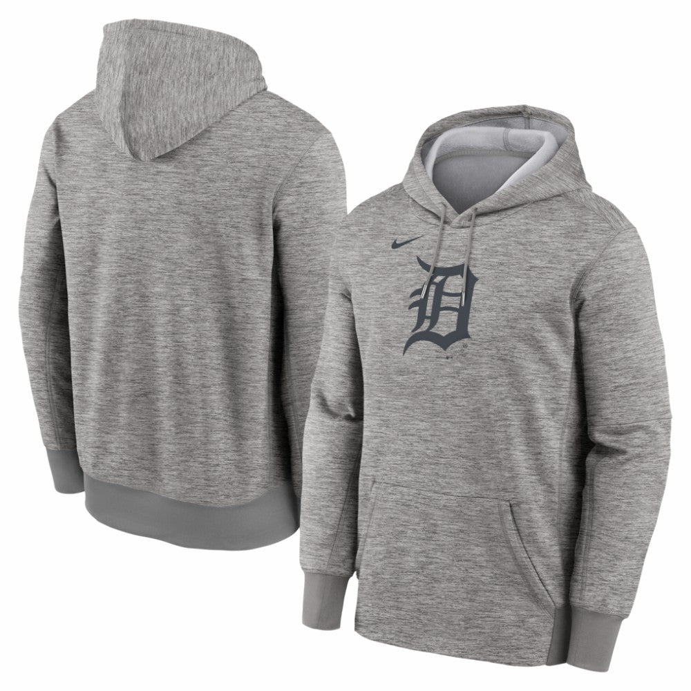Detroit Tigers Nike Primary Logo Therma Hoodie - Heather Gray - Nike Sale