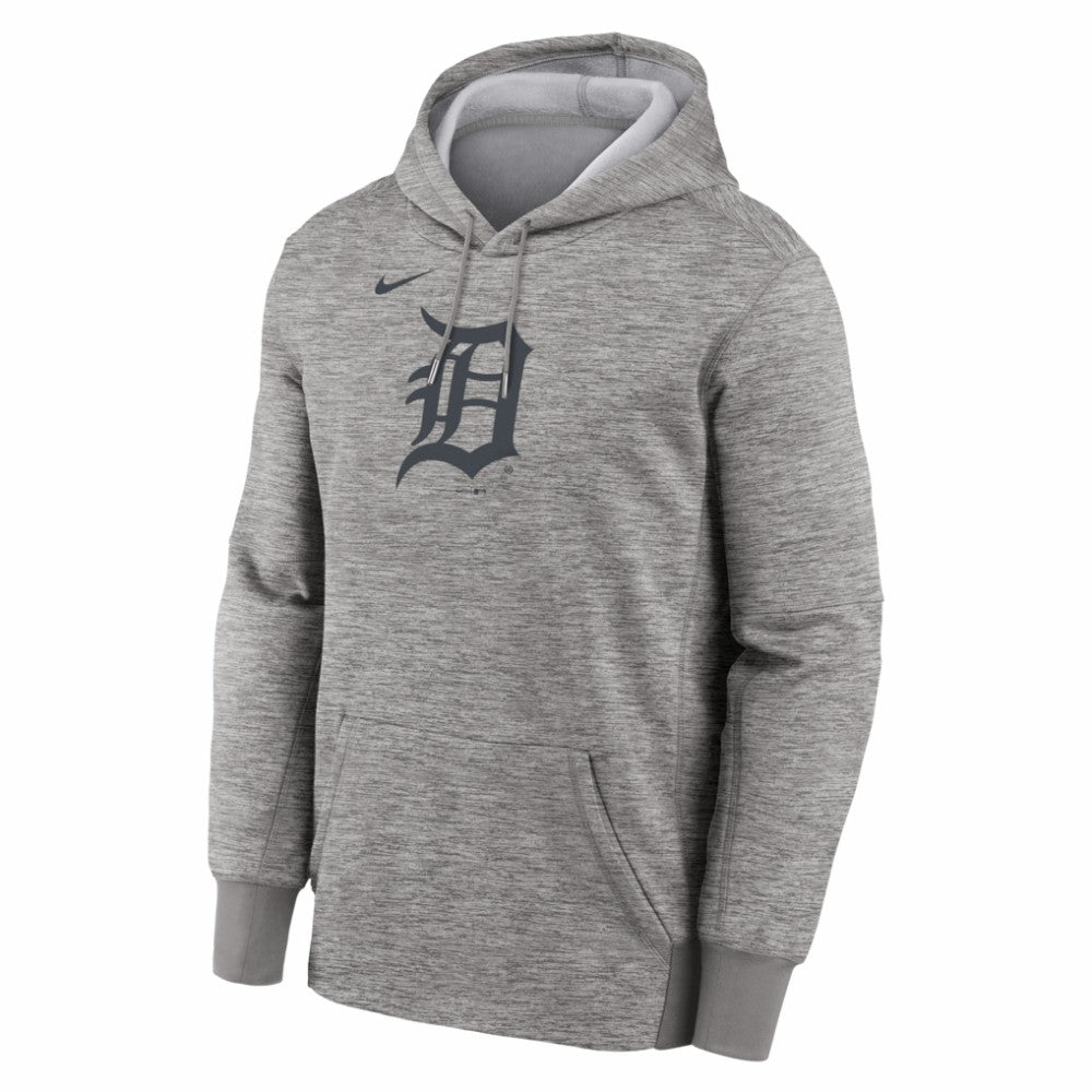 Detroit Tigers Nike Primary Logo Therma Hoodie - Heather Gray - Nike Sale