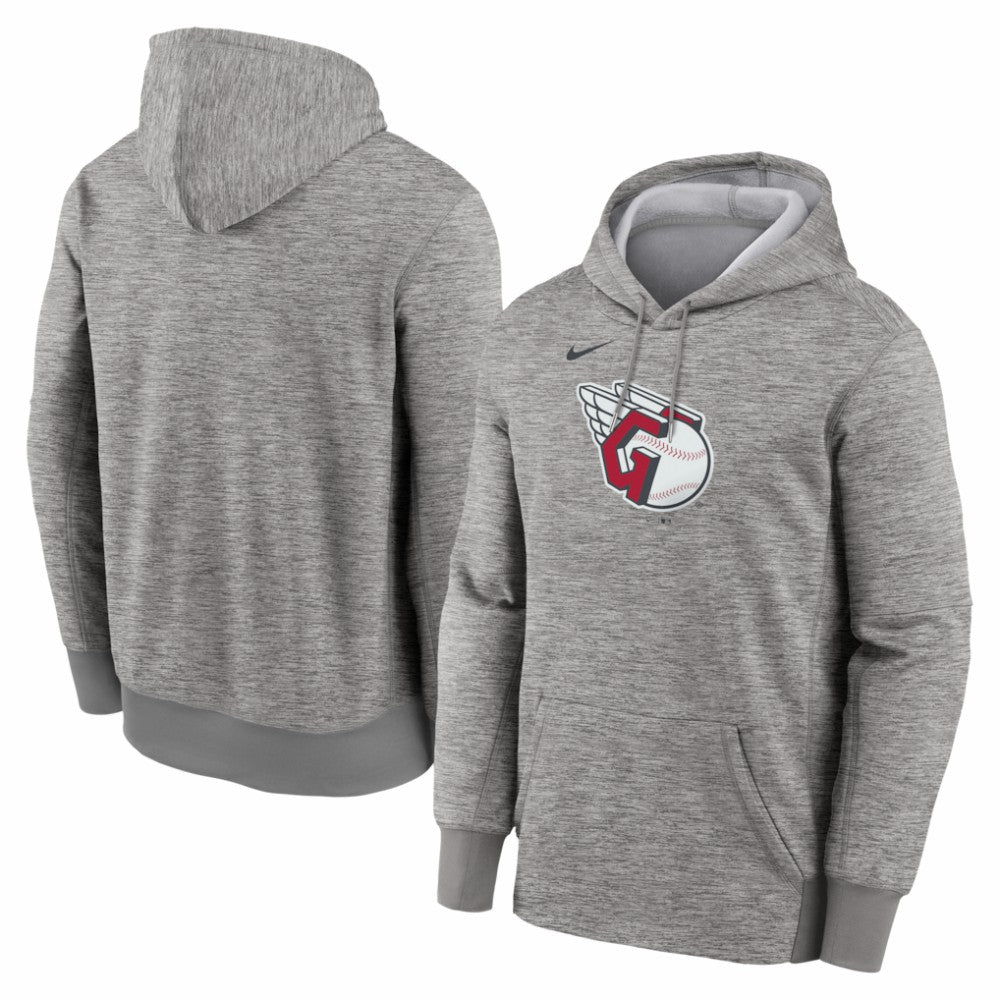 Cleveland Guardians Nike Primary Logo Therma Hoodie - Heather Gray - Nike Lifestyle