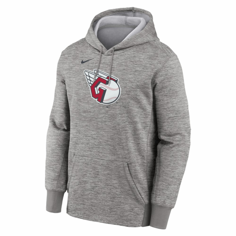 Cleveland Guardians Nike Primary Logo Therma Hoodie - Heather Gray - Nike Lifestyle