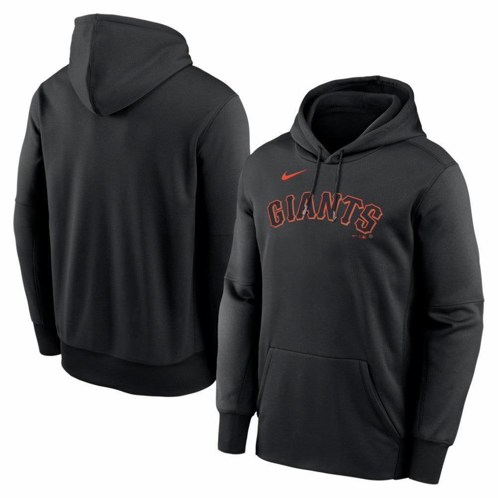 San Francisco Giants Nike Primary Wordmark Therma Hoodie - Black - Nike Lifestyle