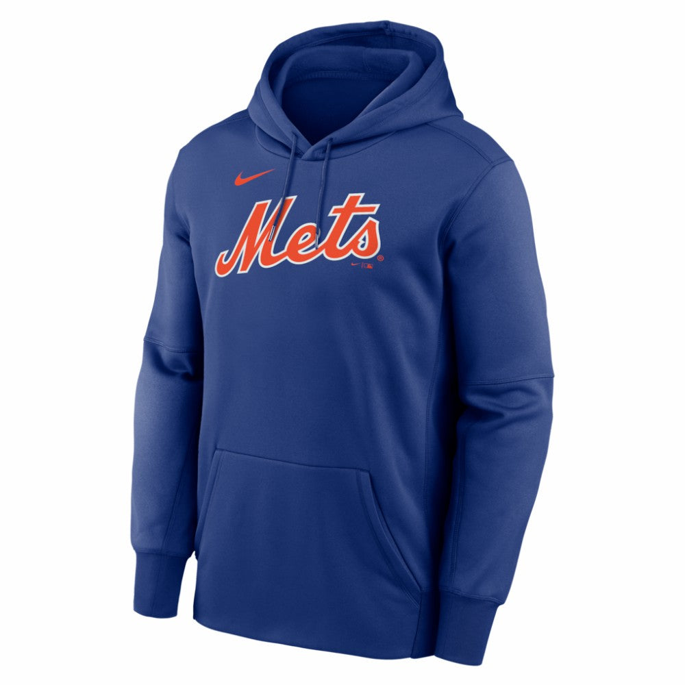New York Mets Nike Primary Wordmark Therma Hoodie - Royal - Nike on Sale