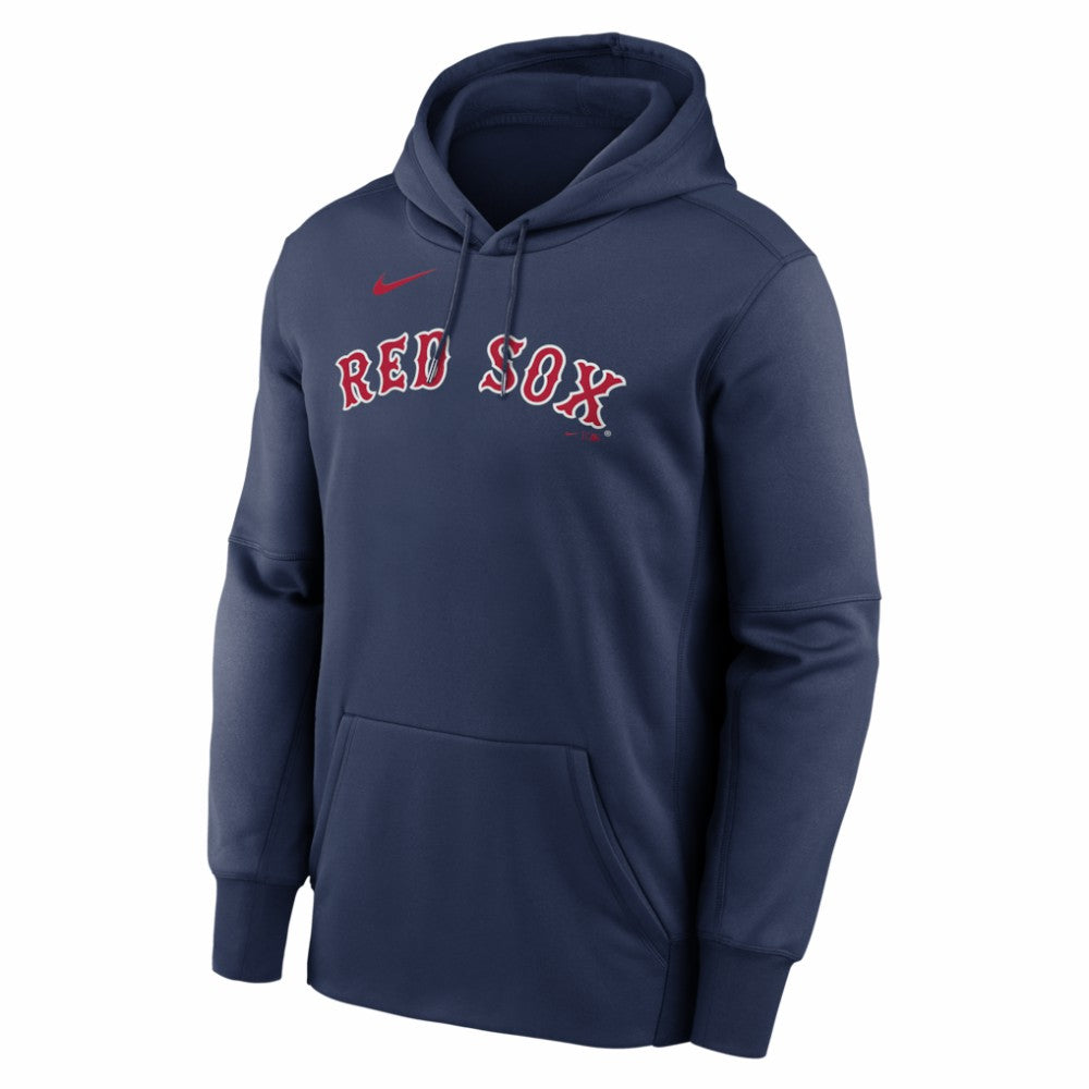 Boston Red Sox Nike Primary Wordmark Therma Hoodie - Navy - Nike Discount