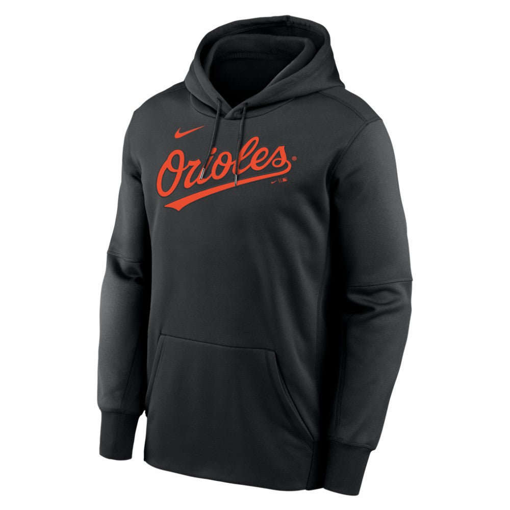 Baltimore Orioles Nike Primary Wordmark Therma Hoodie - Black - Nike on Sale