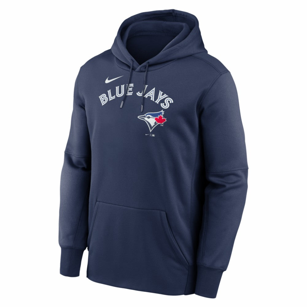 Toronto Blue Jays Nike Primary Wordmark Therma Hoodie - Navy - Nike on Sale
