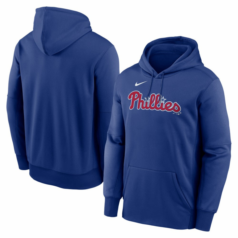 Philadelphia Phillies Nike Primary Wordmark Therma Hoodie - Royal - Nike Online