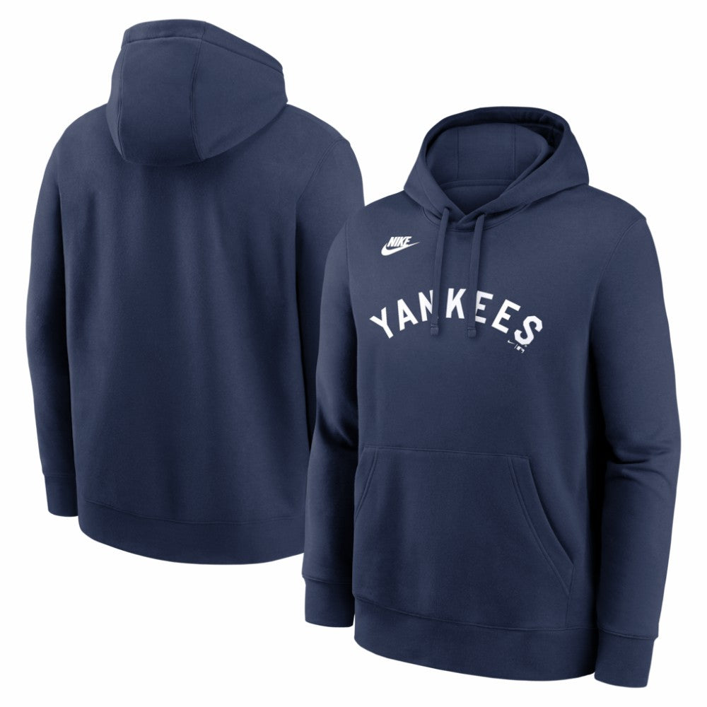 New York Yankees Nike Cooperstown Collection Wordmark Club Hoodie - Navy - Nike Lifestyle