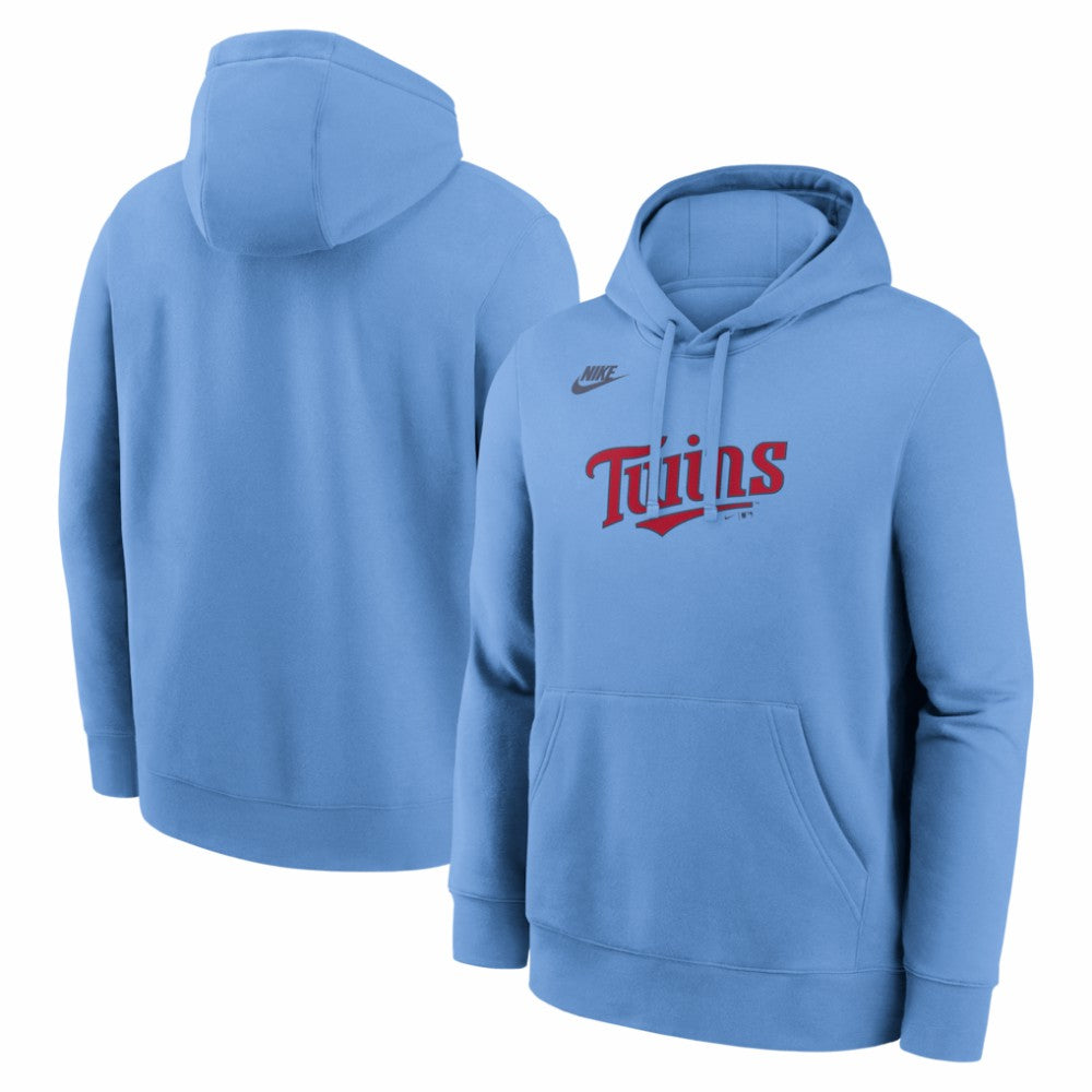 Minnesota Twins Nike Cooperstown Collection Wordmark Club Hoodie - Light Blue - Nike Discount