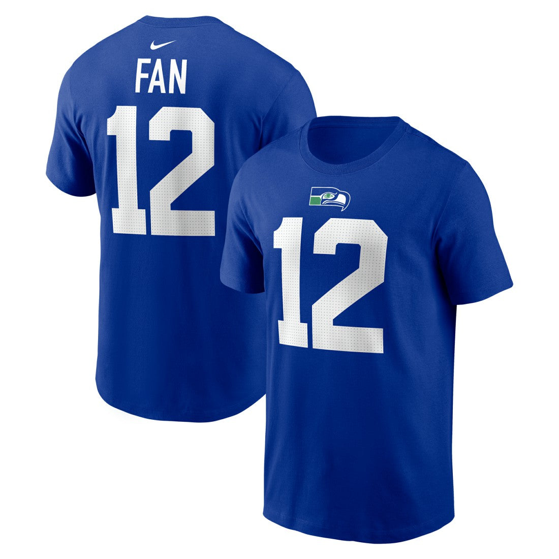Nike 12s Seattle Seahawks Player Name & Number T-Shirt Royal