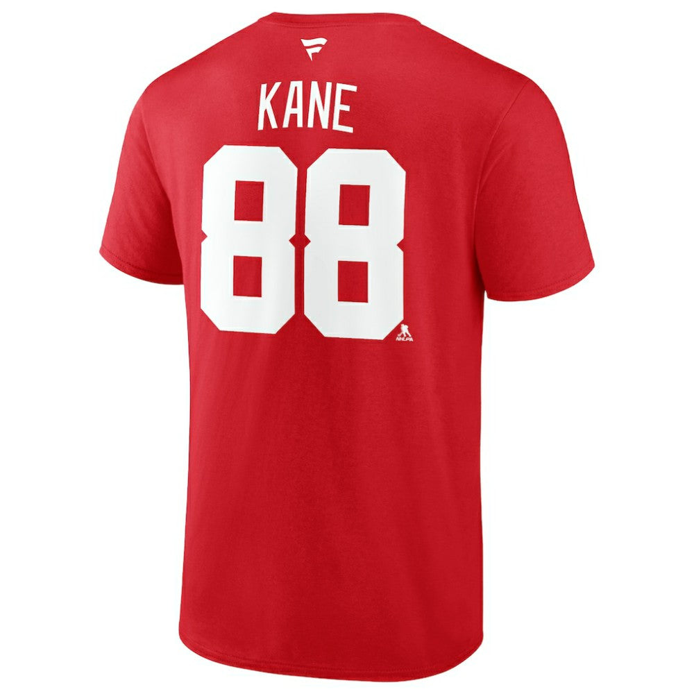 Patrick Kane Detroit Red Wings Fanatics Authentic Stack Name & Number T-Shirt - Red - NHL 2001787329
