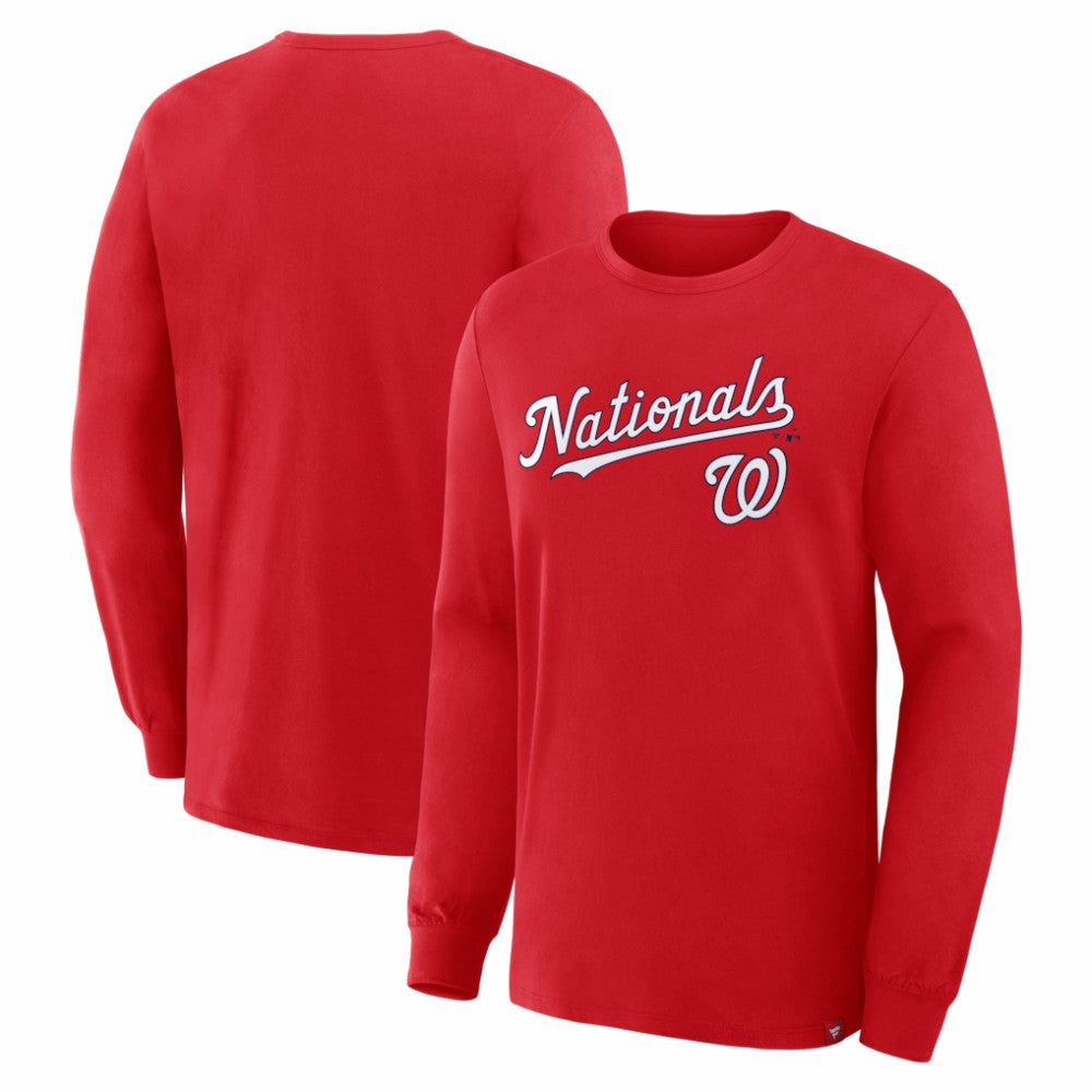 Washington Nationals Fanatics Lock-Up Legacy Long Sleeve T-Shirt - Red - Fanatics Lifestyle