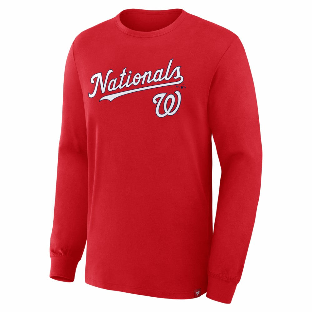 Washington Nationals Fanatics Lock-Up Legacy Long Sleeve T-Shirt - Red - Fanatics Lifestyle