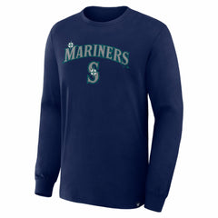 Seattle Mariners Fanatics Lock-Up Legacy Long Sleeve T-Shirt - Navy - Fanatics Sale