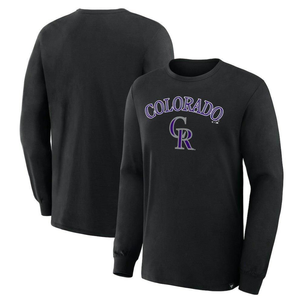 Colorado Rockies Fanatics Lock-Up Legacy Long Sleeve T-Shirt - Black - Fanatics Sale